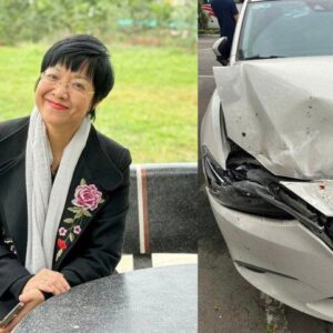 MC Thảo Vân gặp tai nạn giao thông